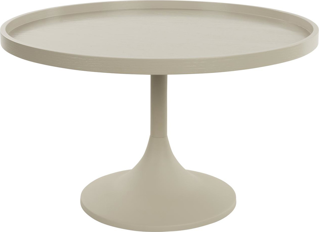 Sofabord Cafebord Zuiver Jason Rund ø69 H42 Cm Lysgrå Stål Mdf