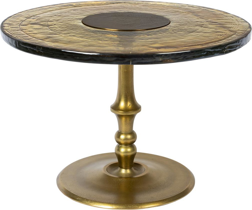 Sofabord Dutchbone Sue Ø60 cm med guldstel - Retro elegance