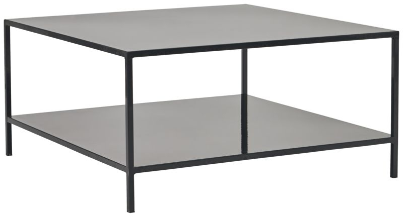 Sofabord House Doctor Fari 85   85 Cm Sort Stål Med Opbevaringshylde Industriel Loungebord