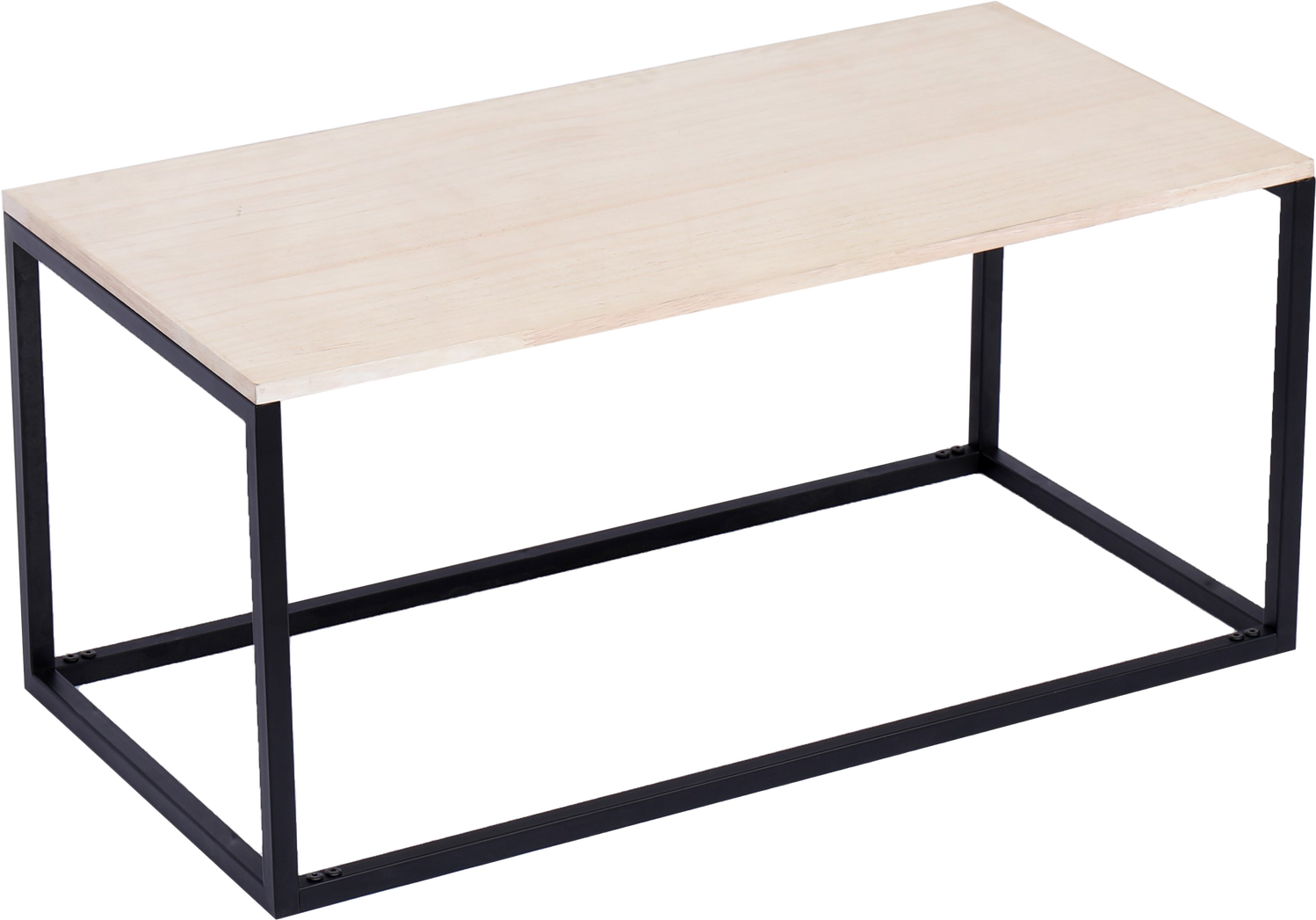 Sofabord Kaffebord Nordlys Furniture Sapporo Fsc-træbordplade Sortlakeret Metalramme H43ã B90ã D45 Cm