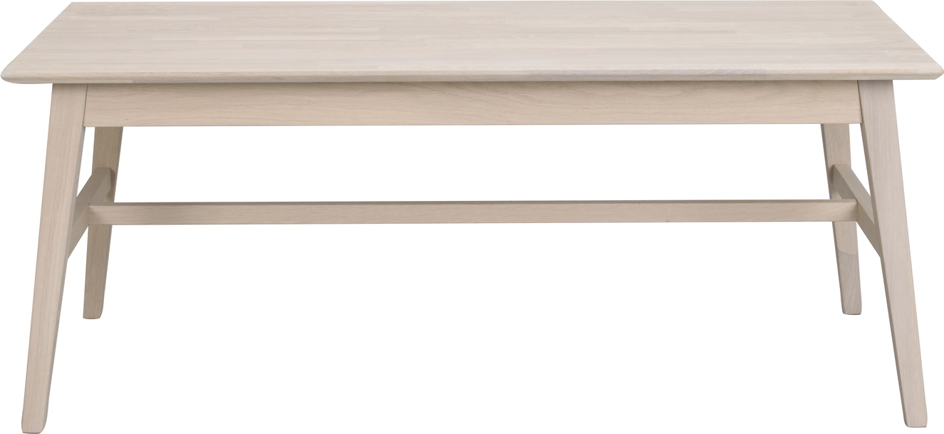 Sofabord Kaffebord Rowico Filippa Hvidkalket Massiv Eg 130x70x52 Cm