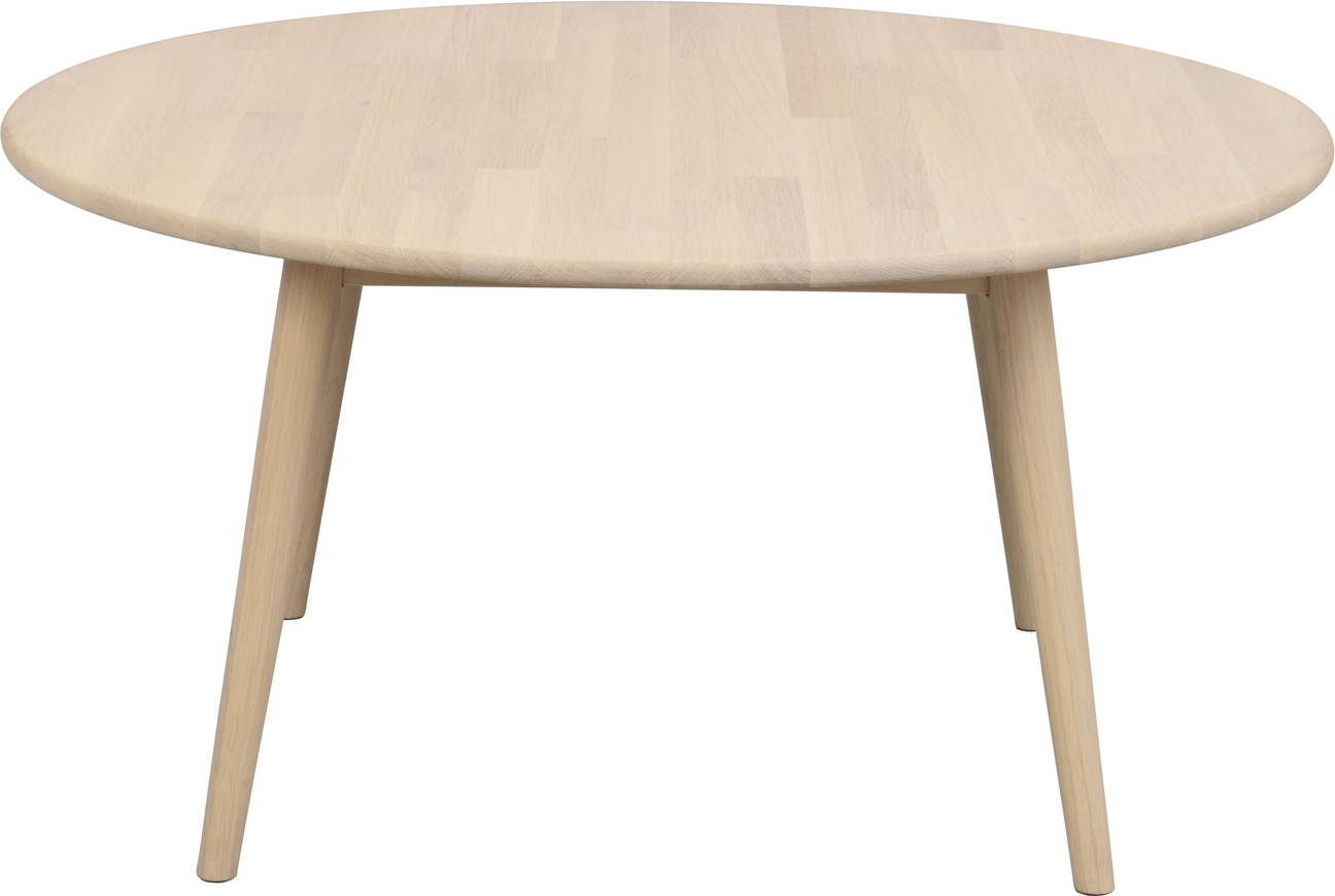 Sofabord Kaffebord Rowico Tompkins Rund ø90 45 Cm Hvidkalket Massiv Eg Fsc-certificeret