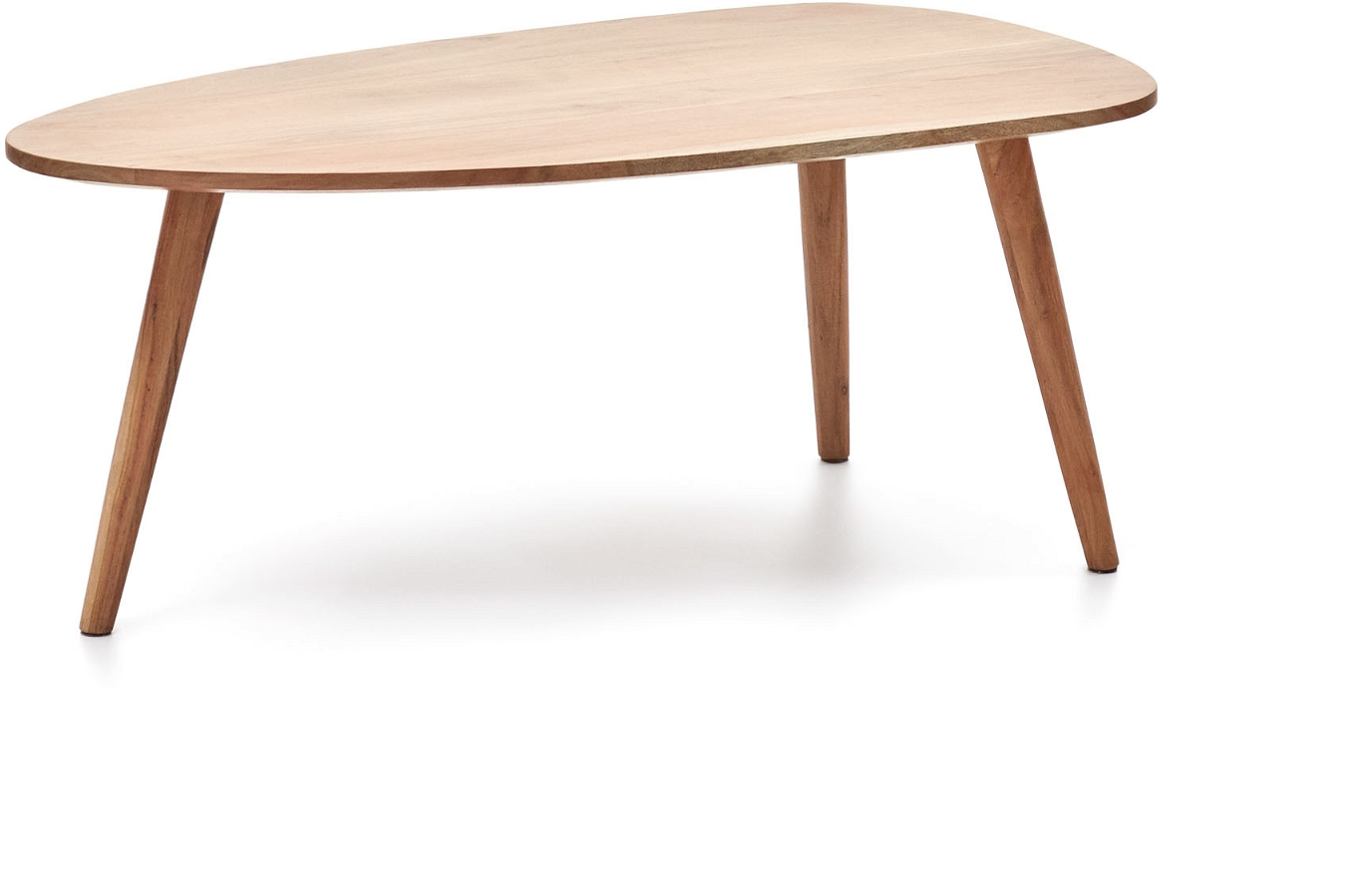 Sofabord Kave Home Eluana Bæredygtigt Akacietræ Loungebord Med Rustik Kolonial Finish 110ã 60ã 45 Cm