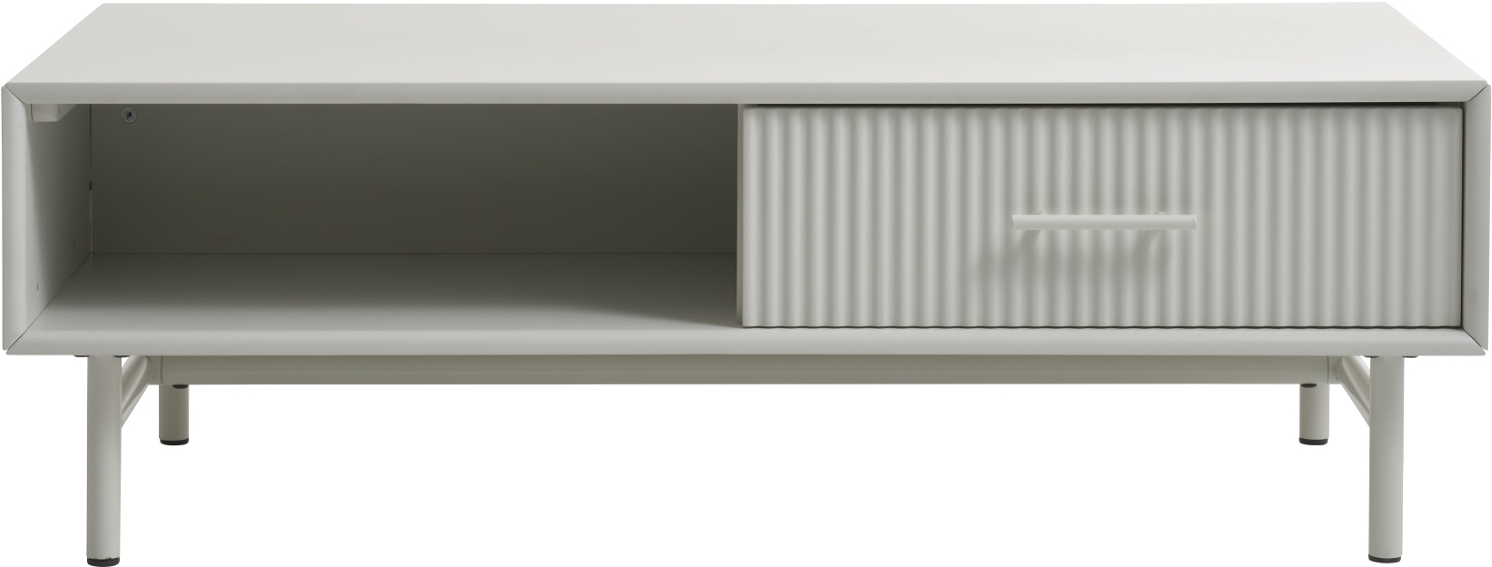 Sofabord Loungebord Nordique Design Palma Hvid 120x60x40 Cm Mdf Metal Med Opbevaring Fsc Mix 70