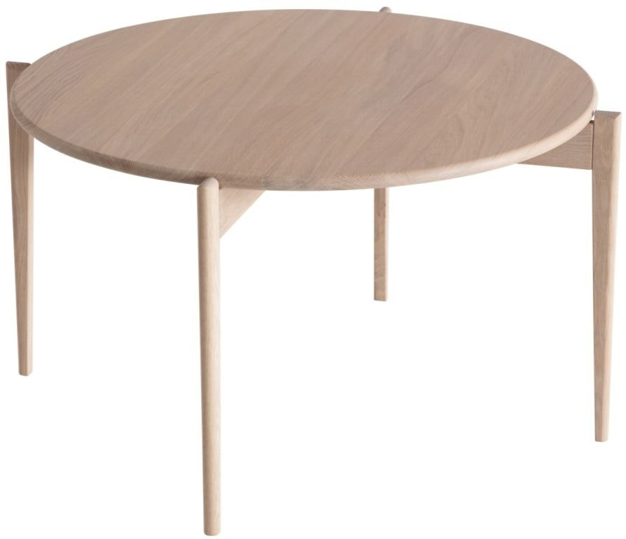 Elegant Sofabord Tilia i Hvidolieret Egetræ Ø88 cm