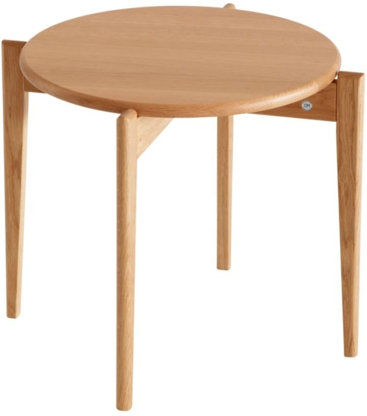 Sofabord Tilia Rund – Elegant Massivt Egetræ Ø51 cm