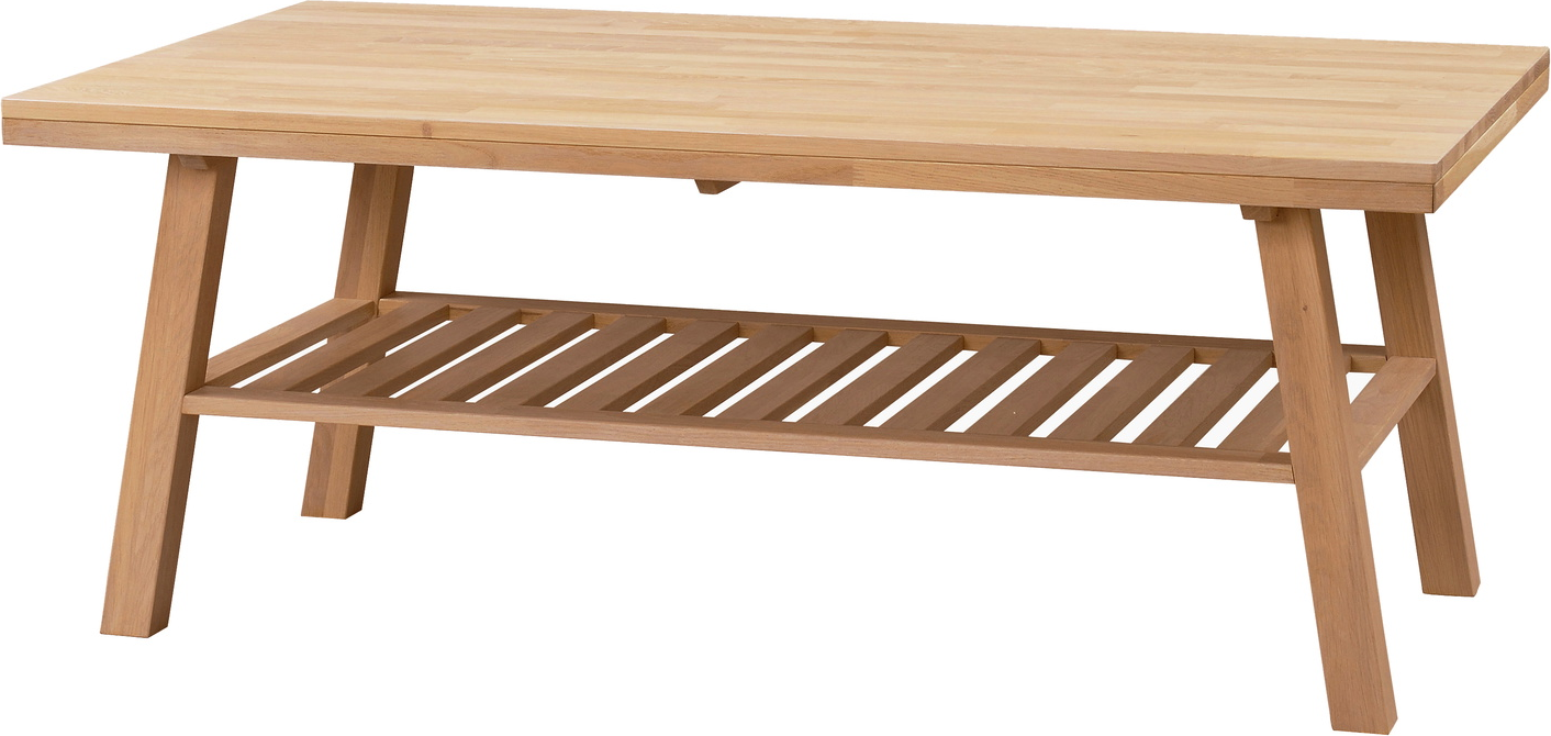 Sofabord Rowico Brooklyn i Massiv Eg med Hylde - Tidløst Design