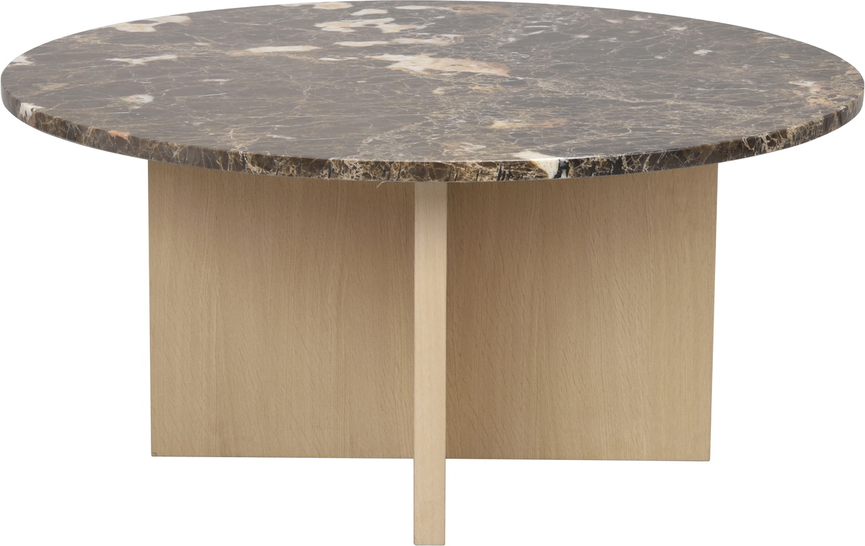 Sofabord Rowico Brooksville Rund i Emperador-marmor
