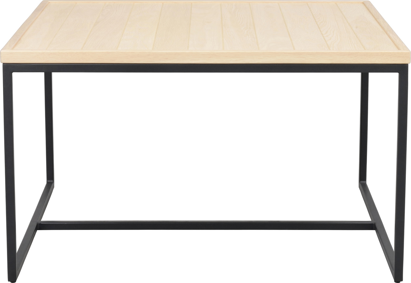 Sofabord Rowico Deerfield 80x80 Cm Hvidkalket Egetræ   Sorte Metalben Fsc-certificeret