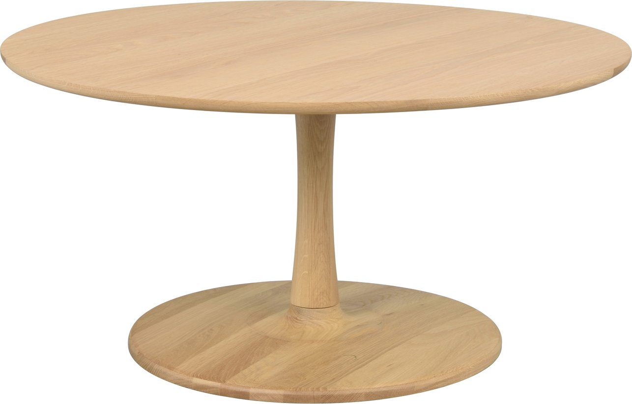 Sofabord Rowico Hobart ø90   H45 Cm Rundt Egetræ Lakeret Fscâ  100  Certificeret
