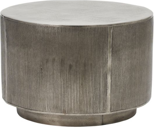 Sofabord Rota i Aluminium - Børstet Sølv 50 cm