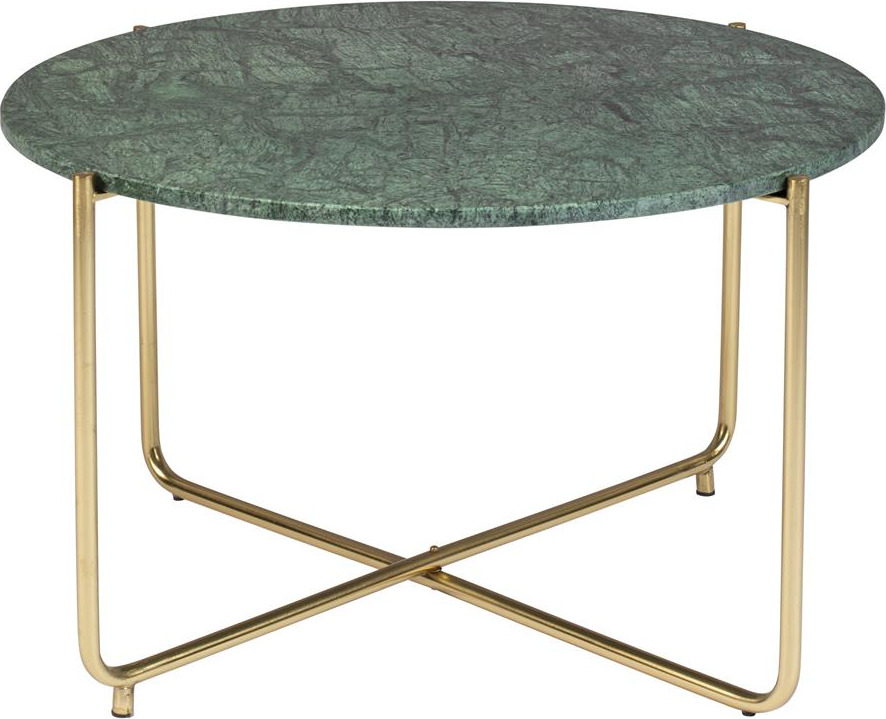 Sofabord Timpa Studio White - Rundt Marmor Loungebord 70 cm
