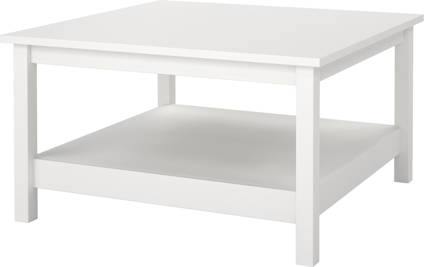 Sofabord Vesterholm Lunor  Kvadratisk Hvid 81ã 81ã 45 Cm   Danskproduceret Fsc  Lav Bundhylde  Spånplade Mdf