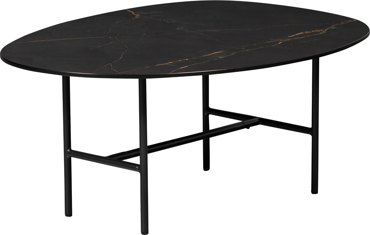 Sofabord Woood Collection Vajen med Sort Marmorlook