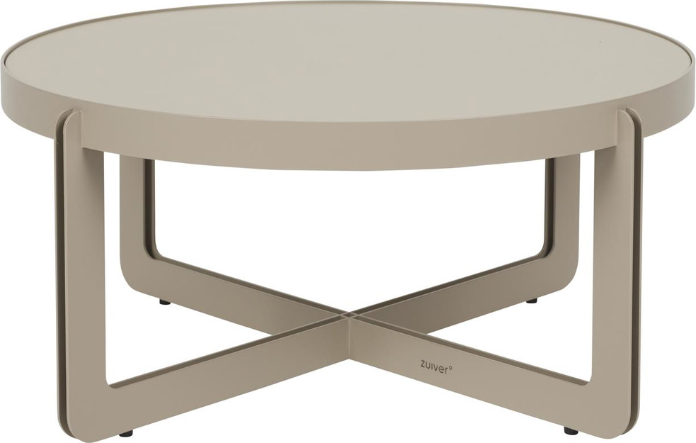 Sofabord Zuiver Centre Ovalt Loungebord Stenlysgrå 102ã 68 Cm Stål Mdf