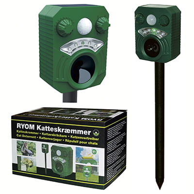 Solcelleskræmmer Mod Katte Sensor Og Blitz