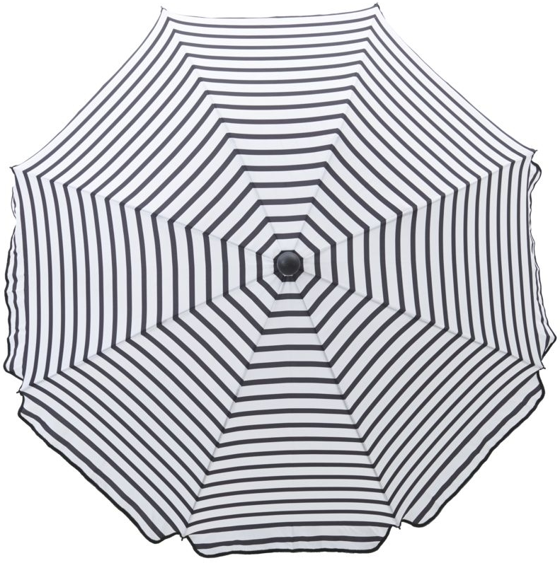 Stilfuld Solparasol House Doctor Oktogon Ø180 cm - Sort/Hvid