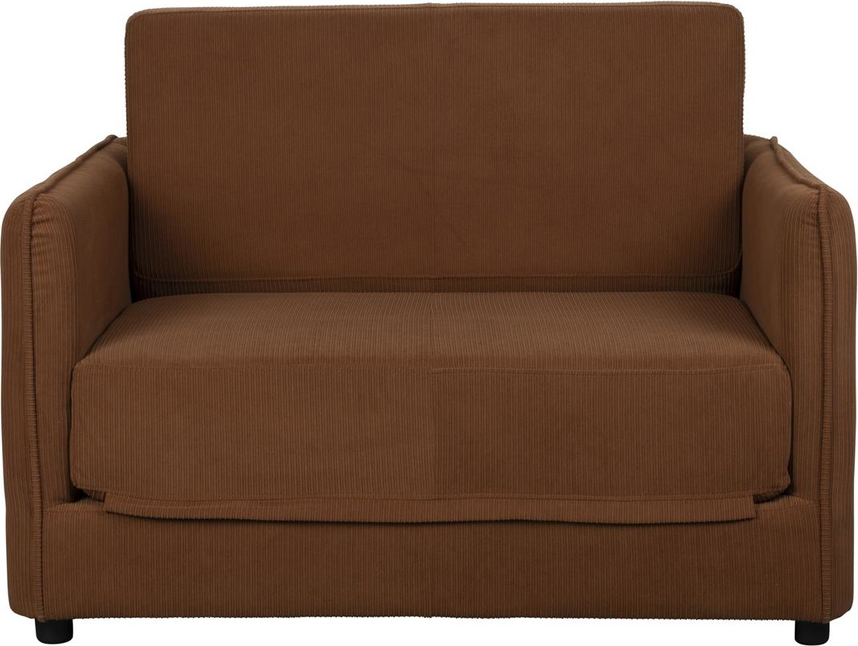 Sovesofa Studio White Sofabed Polstret Mørkebrun Polyester Med Træstel 89ã 110ã 78 Cm
