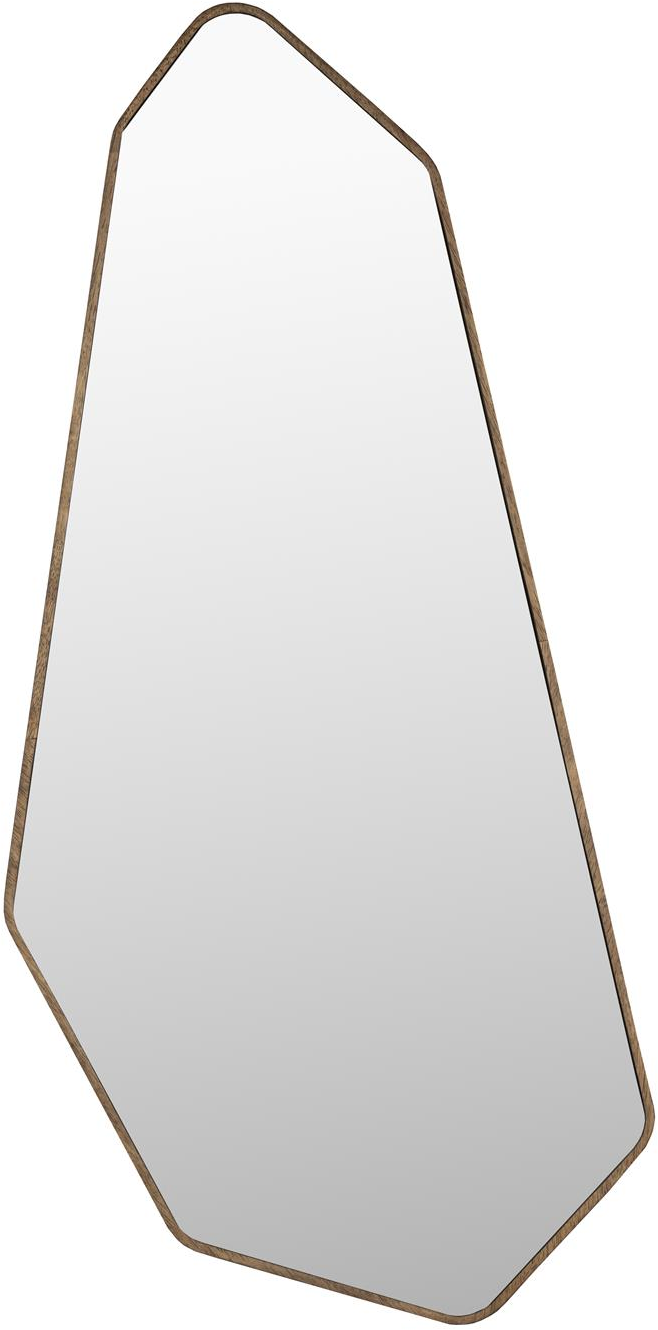 Spejl Dutchbone Basil Asymmetrisk Gummitræramme Valnød 90x39 5x3 Cm Vægspejl