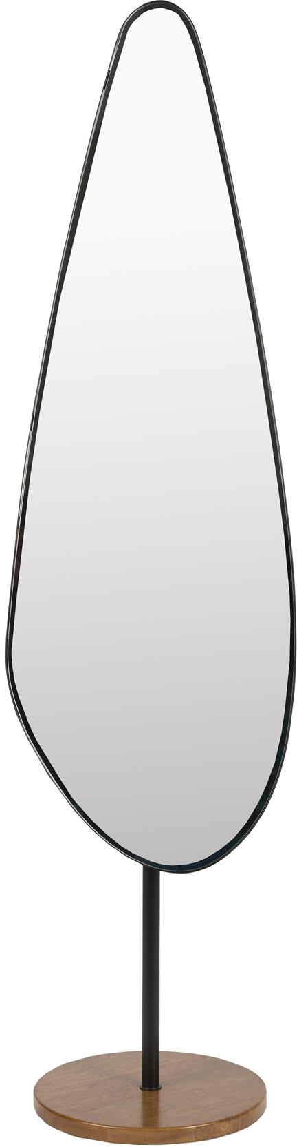 Spejl Studio White Dropz Sort Jernramme Organisk Form 135   40   35 Cm Vægspejl