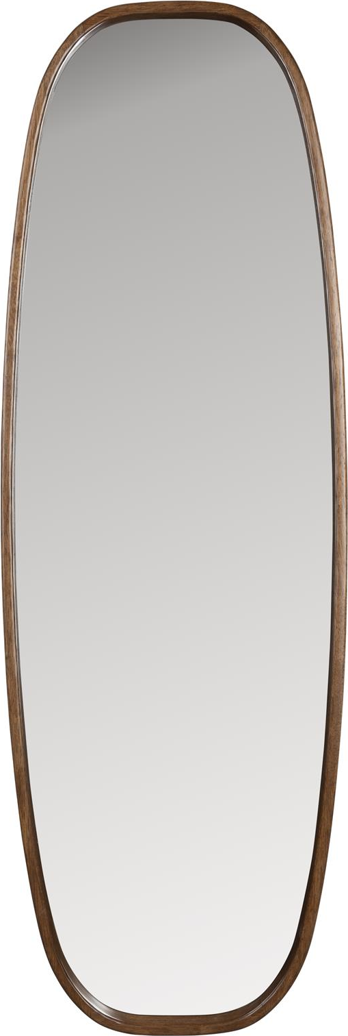Spejl Studio White Nyko Gummitræ Mørk Natur 120   40 Cm Afrundede Hjørner Vægspejl