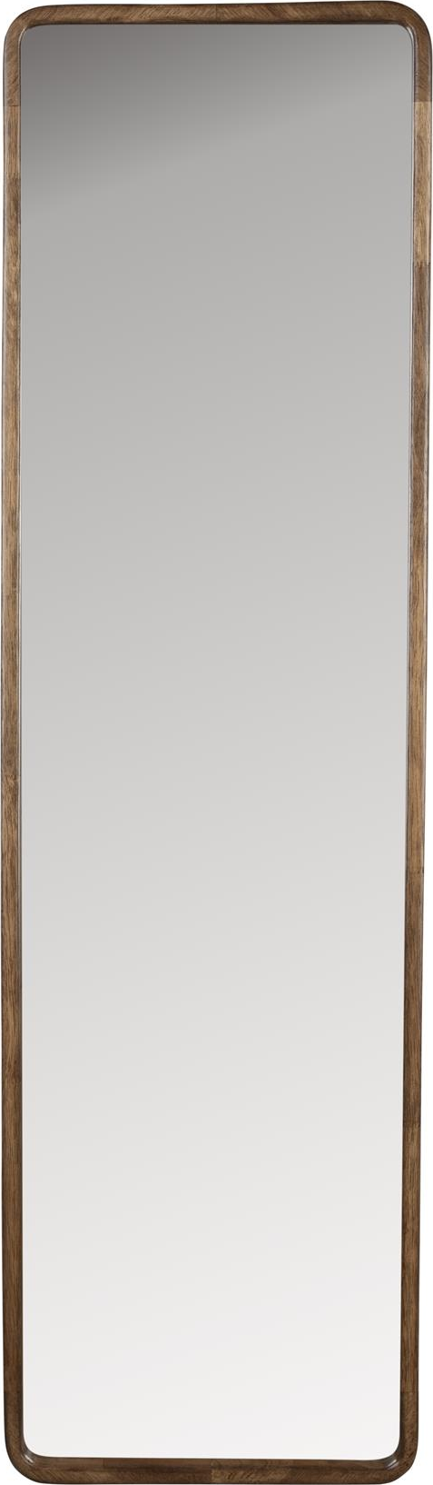 Spejl Studio White Nyko Rektangulært Gummitræramme Mørk Natur 120ã 34 Cm Med Vægbeslag