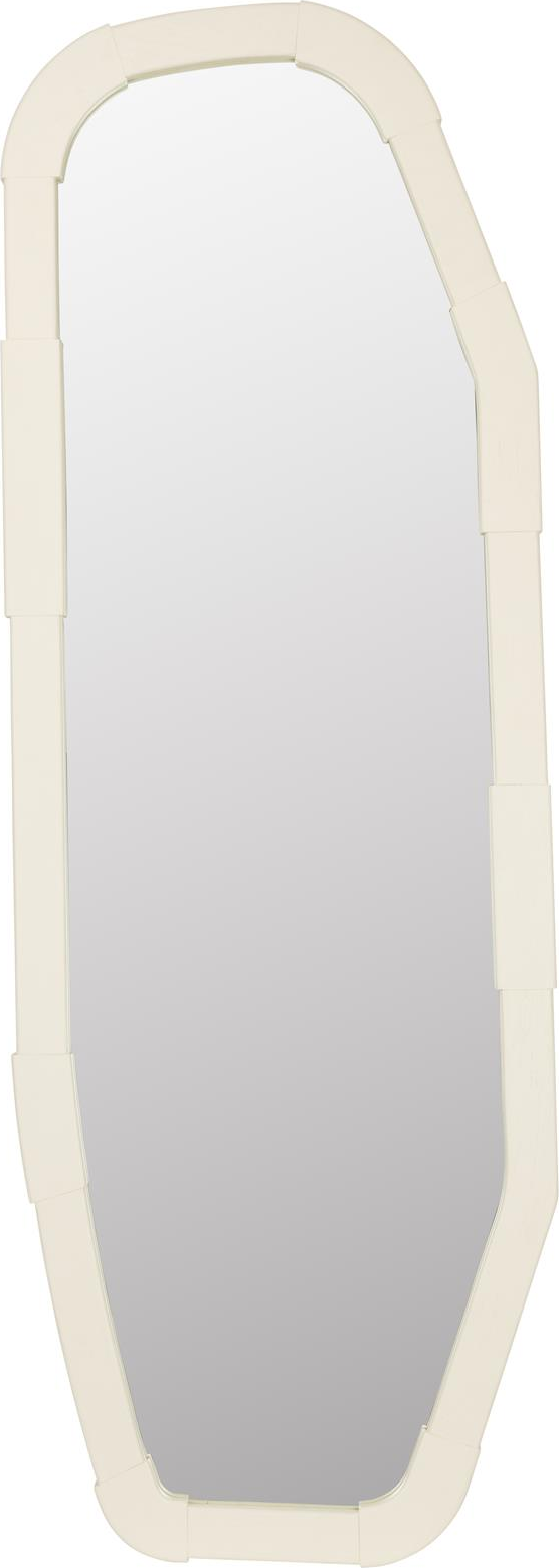 Spejl Zuiver Reverse Asymmetrisk Egetræ Beige Væg-   Gulvspejl 176   61 Cm