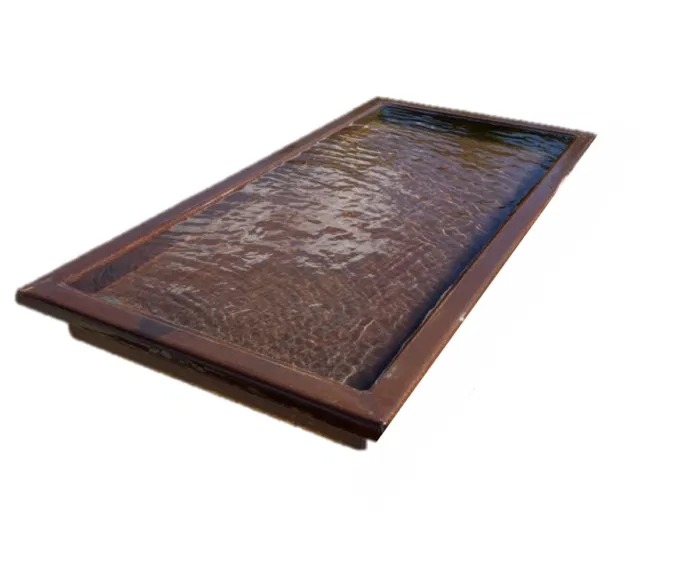 Spejlbassin 5mm Corten Stål Med Kant  120x60x10