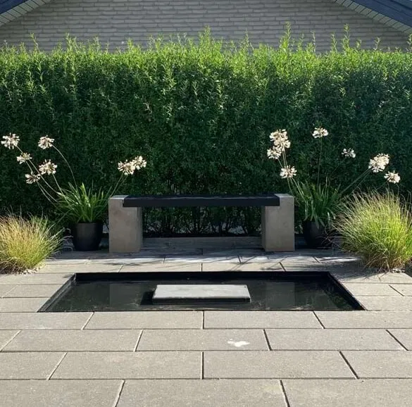 Spejlbassin   Mm Corten Stål  160x80x10cm