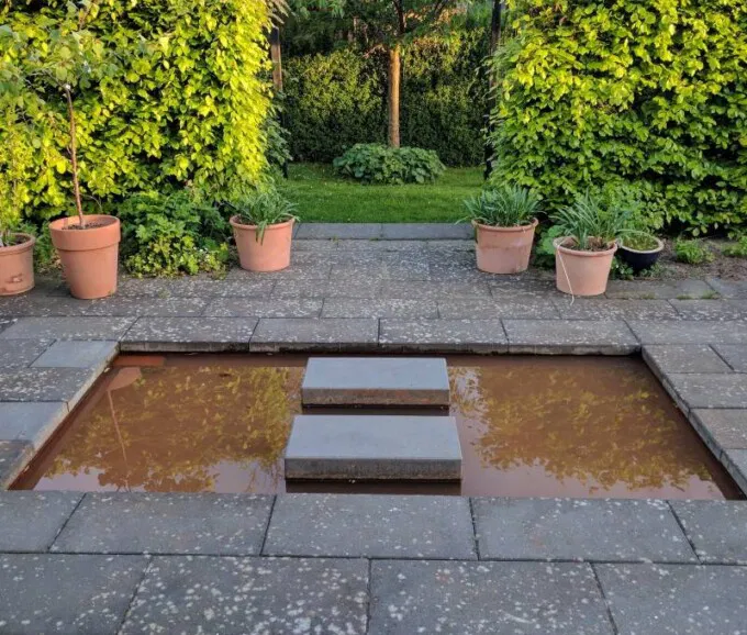 Spejlbassin 5mm Corten Stål  200x100x10cm