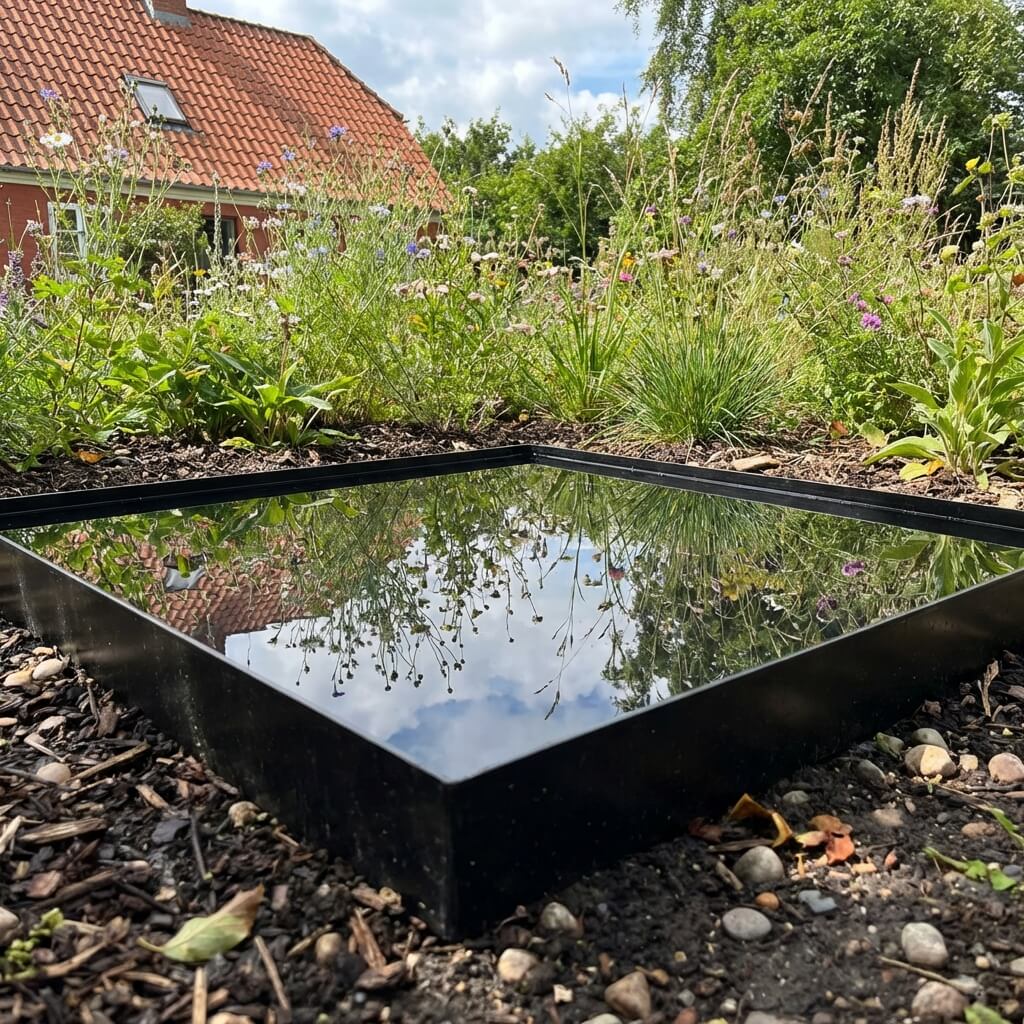 Spejlbassin Sort 78   78     Cm