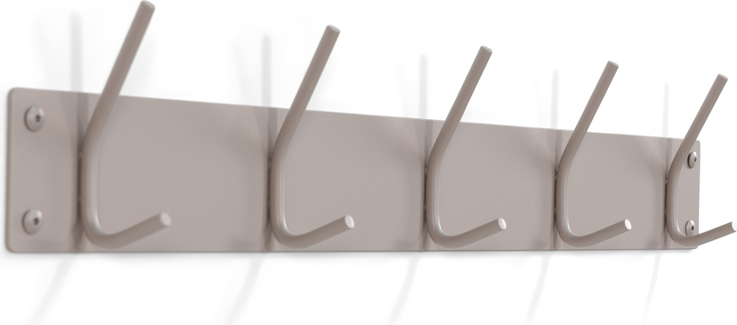Spinder Design Knagerække Fusion Med   Dobbelte Kroge   Pulverlakeret Stål Taupe 12ã 70ã   Cm