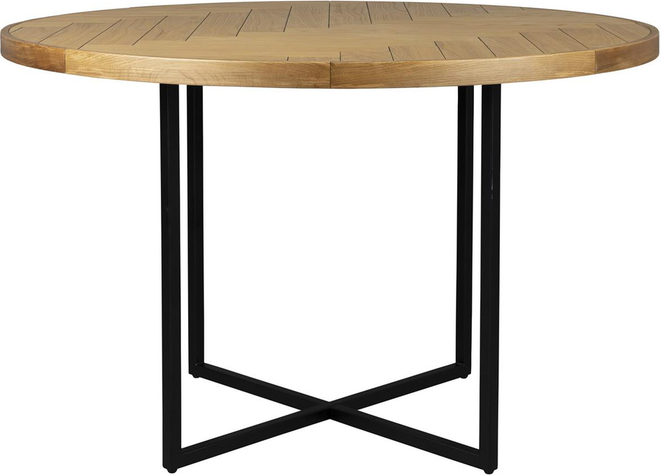Rundt spisebord fra Dutchbone Class - Ø120 cm, sort stålstel