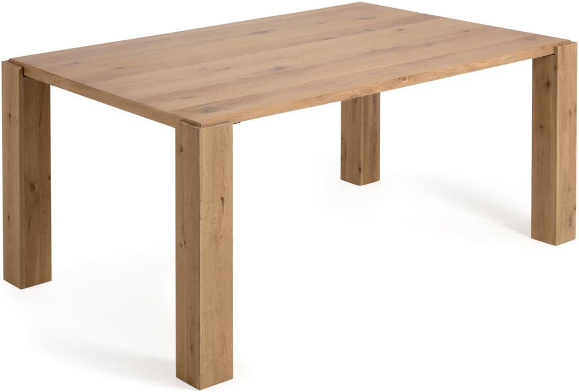 Spisebord Kave Home Deyanira Massivt Egetræ 76x90x160 Cm Rustikt Kolonialt Design