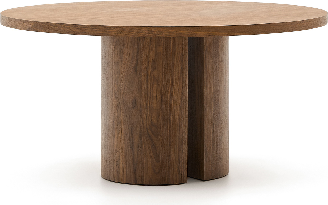 Elegant Nealy Rundt Spisebord Ø150 cm i Valnødfinér