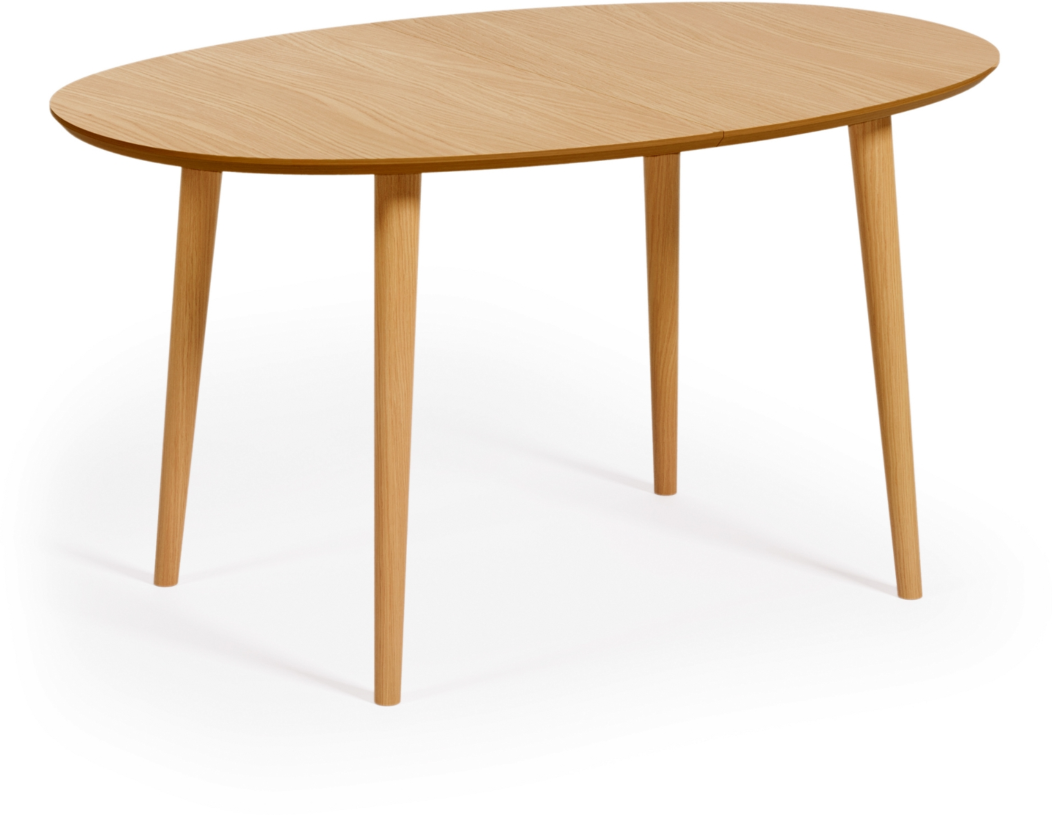Spisebord Med Udtræk Kave Home Oqui Natur Mdf Egetræsfinér 220 90 Cm