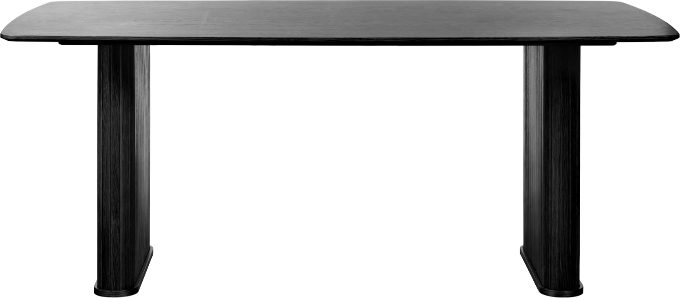 Spisebord Nordique Design Nola Bådformet Mdf Egetræ Sort 190 100 Cm