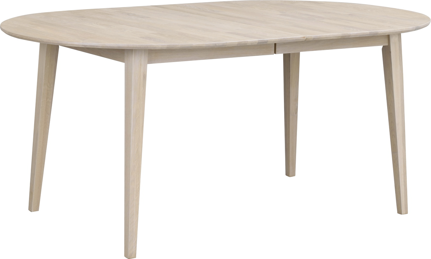 Spisebord Rowico Filippa Udtræksbord Oval Hvidkalket Fsc 100 Massiv Egetræ 170 210 Cm