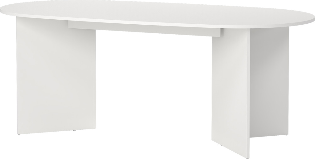 Spisebord Vesterholm Family Oval Hvid 200x100 Cm Melamin Spånplade