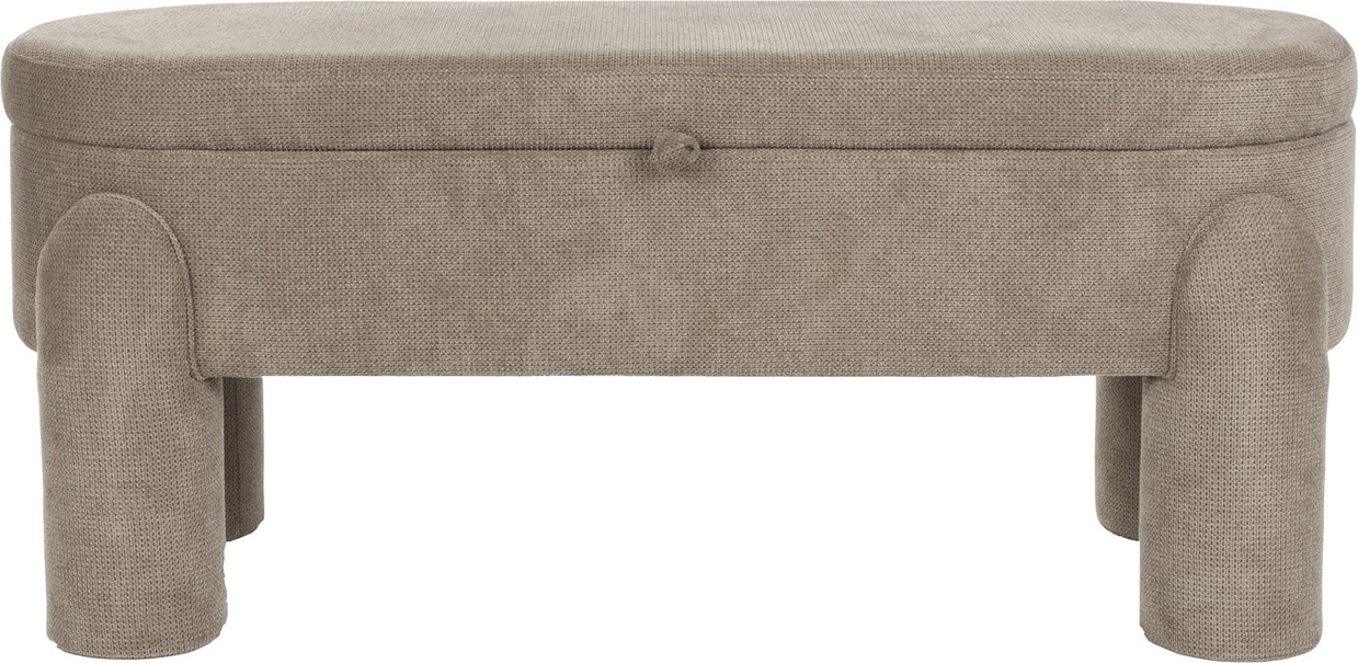Spisebordsbænk Orly i Stengrå Polyester - Eksklusiv Design