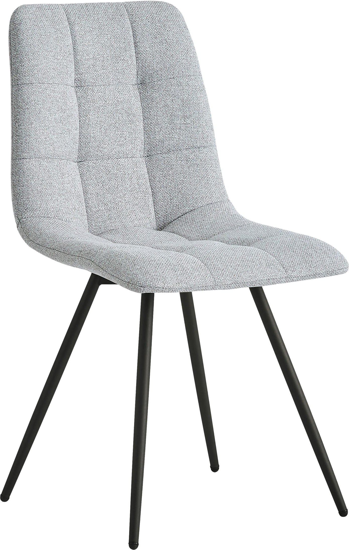Spisebordsstol Bjorn Nordlys Furniture Gråt Stof Med Sorte Metalben  Formstøbt Skum  Oeko-tex-certificeret