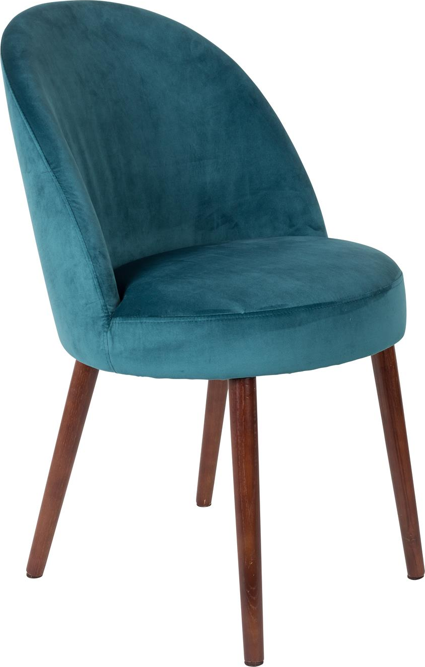 Spisebordsstol Dutchbone Barbara Vintage Blygrå Polstret Polyester Med Bøgetræsben