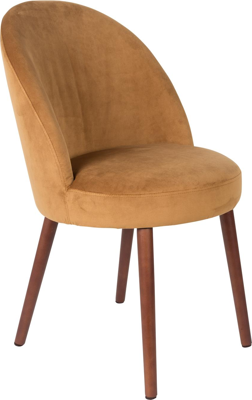 Spisebordsstol Dutchbone Barbara Vintage Kastanjebrun Polyester Med Bøgetræben 85 5x51x59 Cm