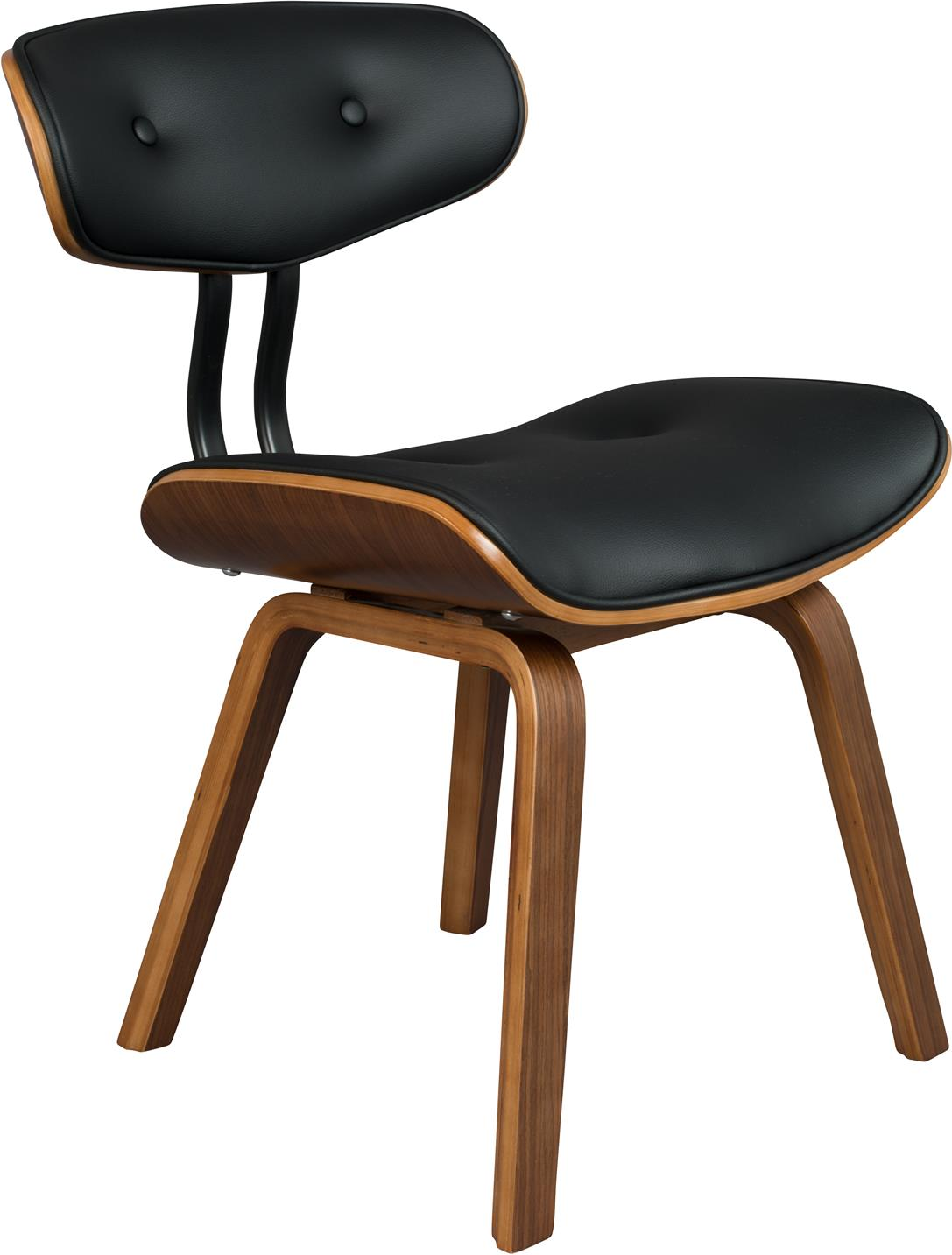 Spisebordsstol Dutchbone Blackwood Antracit Polyester Stof   Asketræ Mid-century Design