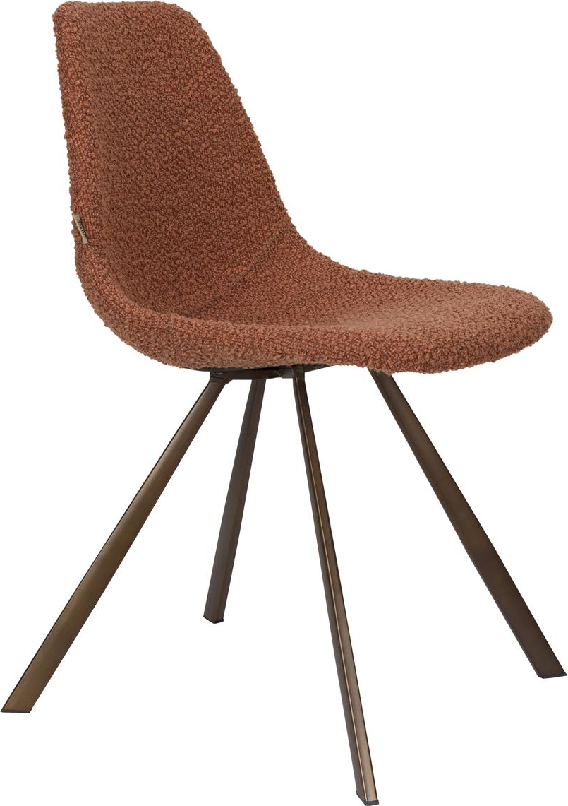 Spisebordsstol Dutchbone Franky Spisestuestol Valnød Bouclé Polyester Polstret H82 5xb45xl56 Cm Sæt Af