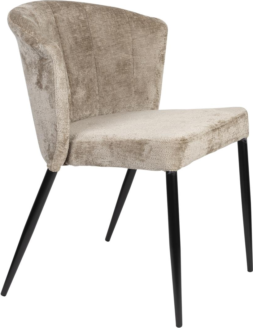 Spisebordsstol Dutchbone Georgia Stengrå   Krydsfiner Med Polstret Polyester   H78ã B62ã L60 Cm