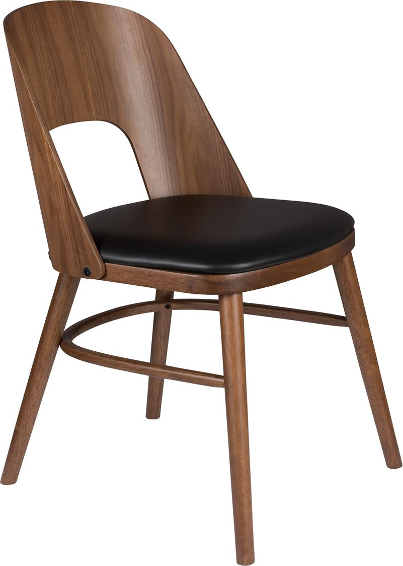 Spisebordsstol Dutchbone Talika Mid-century Modern Polstret Kaffe Krydsfiner   Gummitræ H81 5xb45xl59 Cm