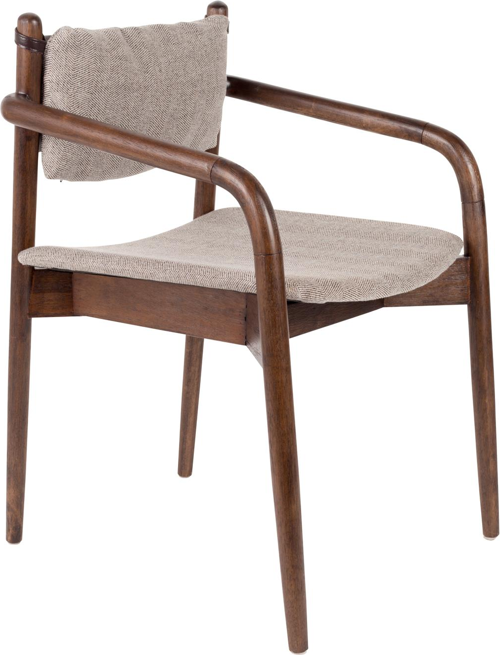 Spisebordsstol Med Armlæn Dutchbone Torrance Polstret Mudderbrun Polyester H78 5xb55xl59 Cm