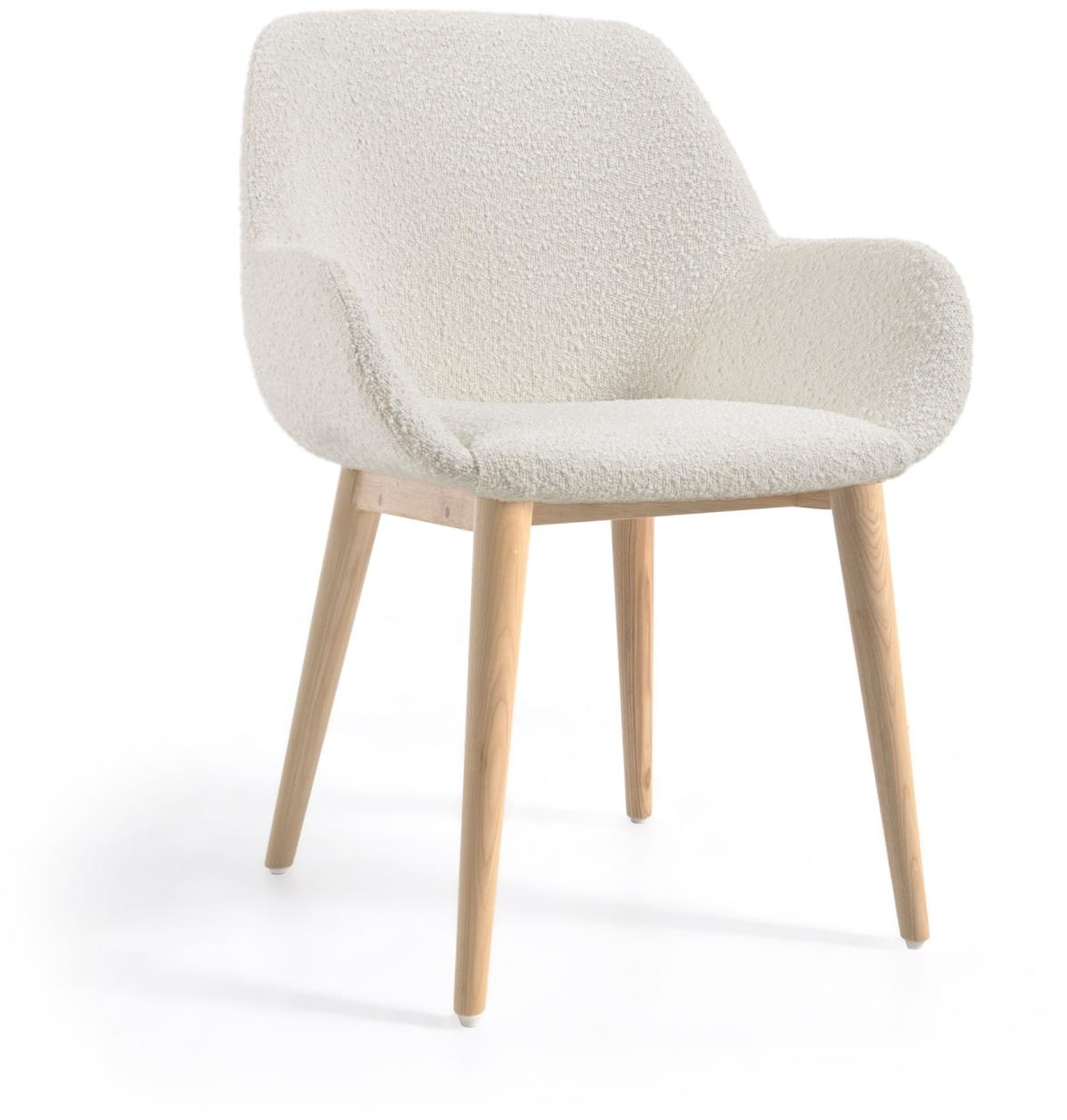Elegant Hvid Spisebordsstol med Armlæn fra Kave Home