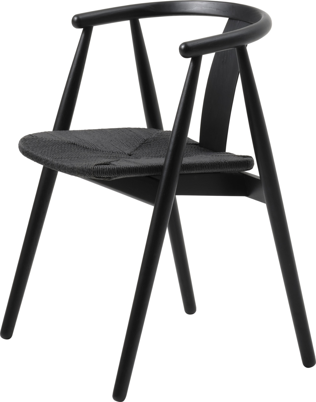 Spisebordsstol Med Armlæn Nordique Design Relate Egetræ Sort